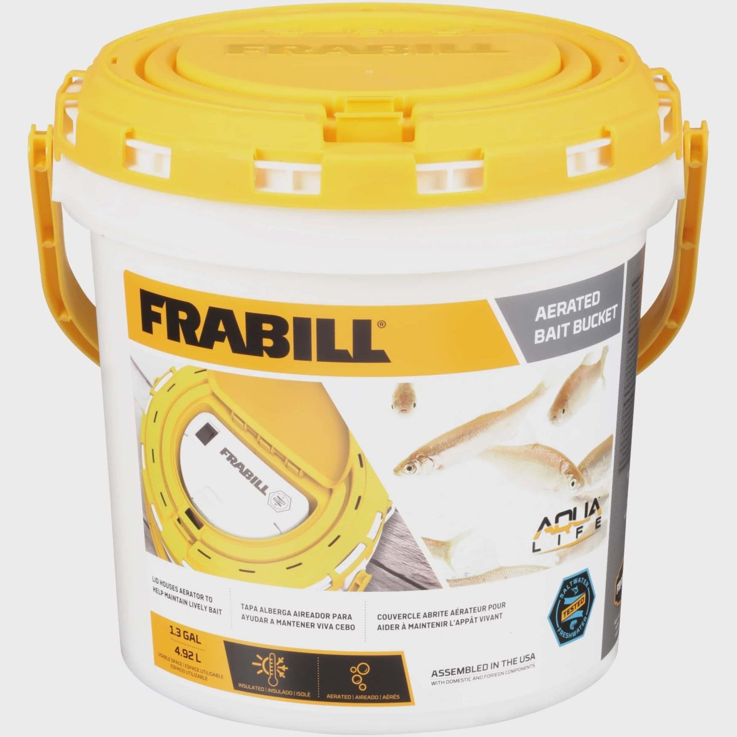 Frabill Dual Fish Bait Bucket w/Aerator Built - In - The Online Fishing Store