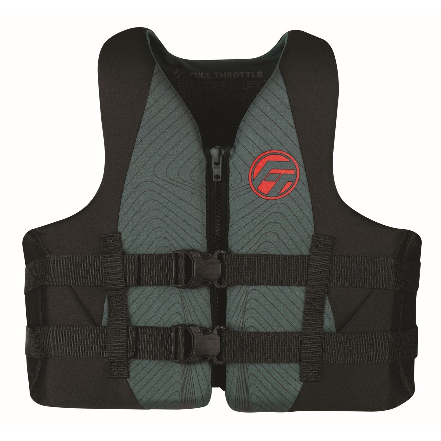 Full Throttle Adult Rapid - Dry Life Jacket 2XL 4XL Grey - The Online Fishing Store