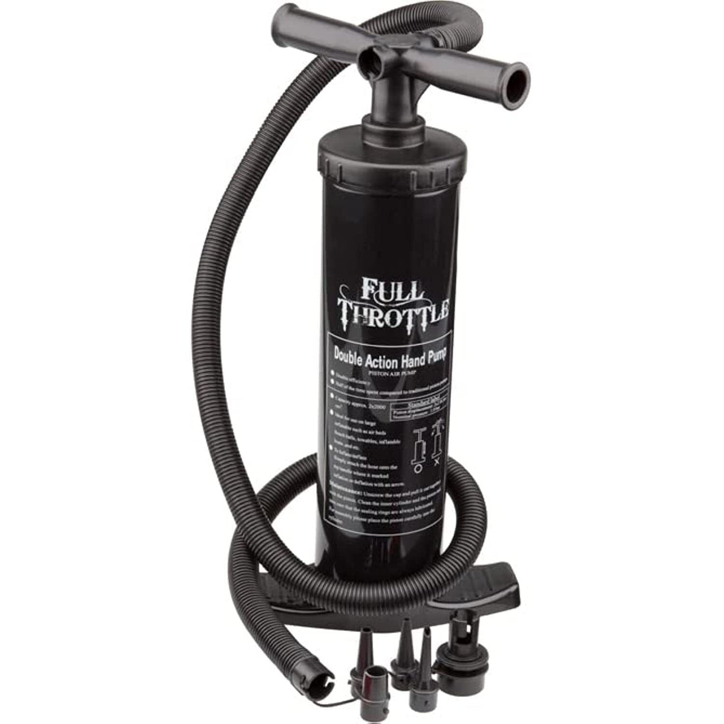 Full Throttle Dual Action Hand Pump - Black - The Online Fishing Store