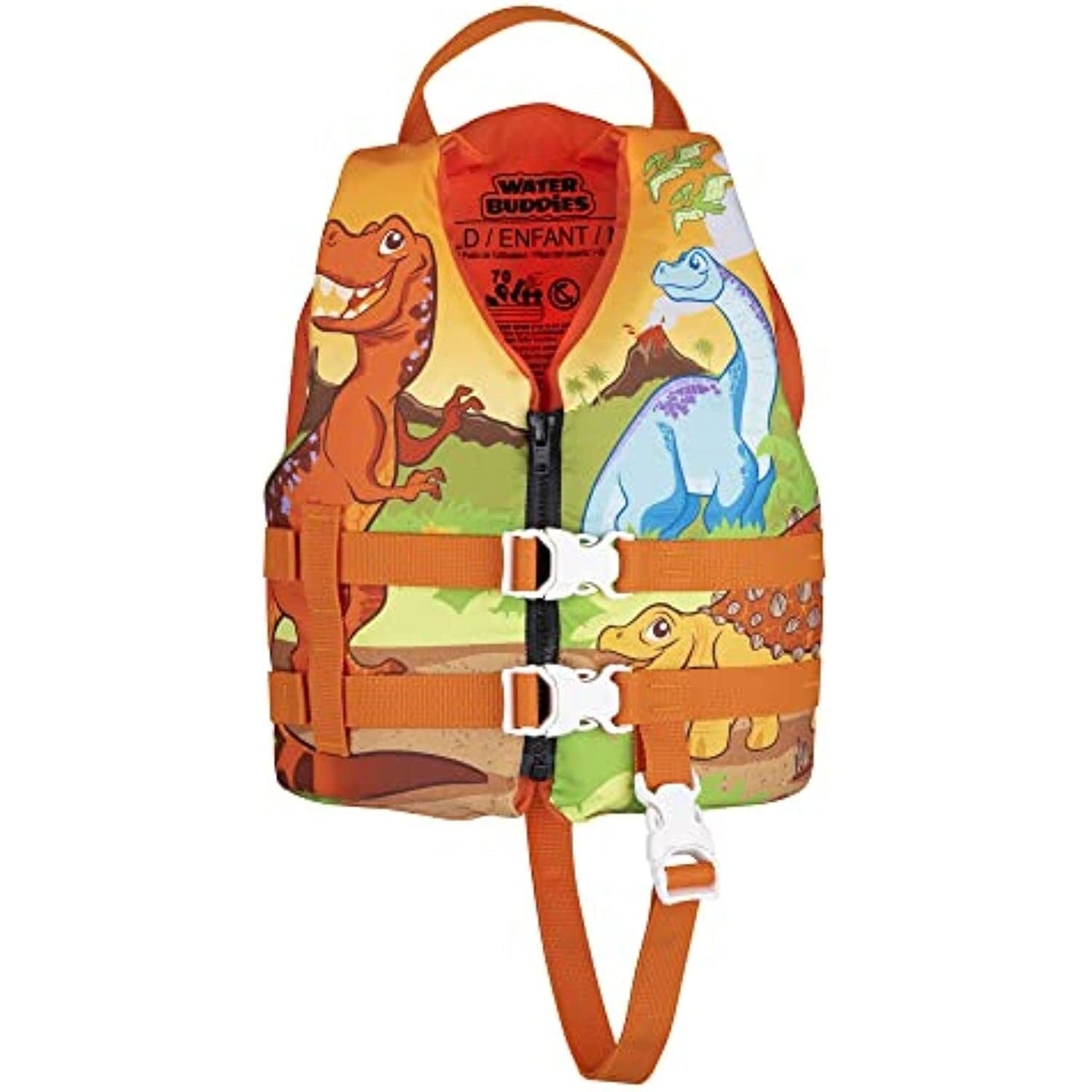 Full Throttle Water Buddies Life Vest - Child 30 - 50lbs - Dinosaurs - The Online Fishing Store