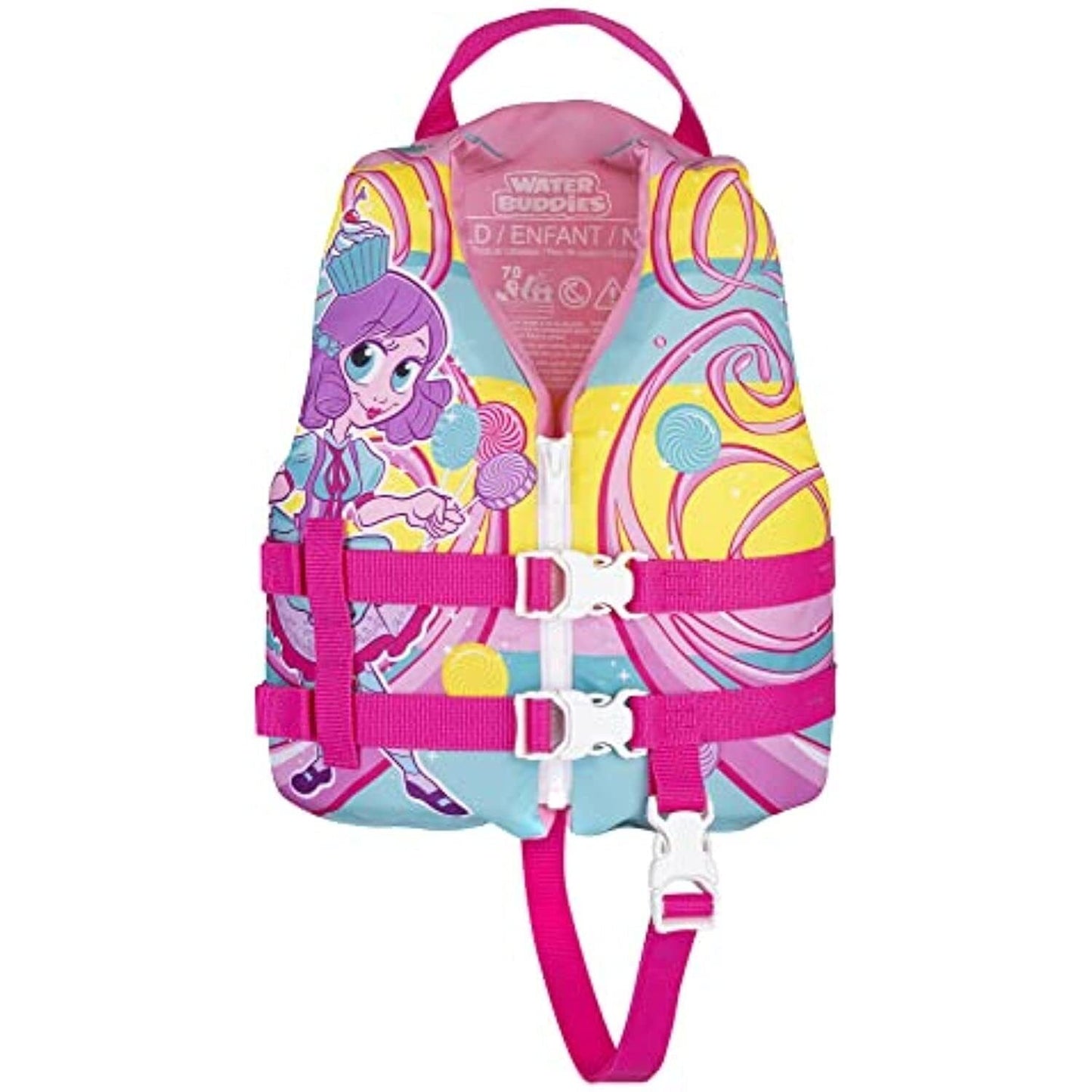 Full Throttle Water Buddies Life Vest - Child 30 - 50lbs - Princess - The Online Fishing Store