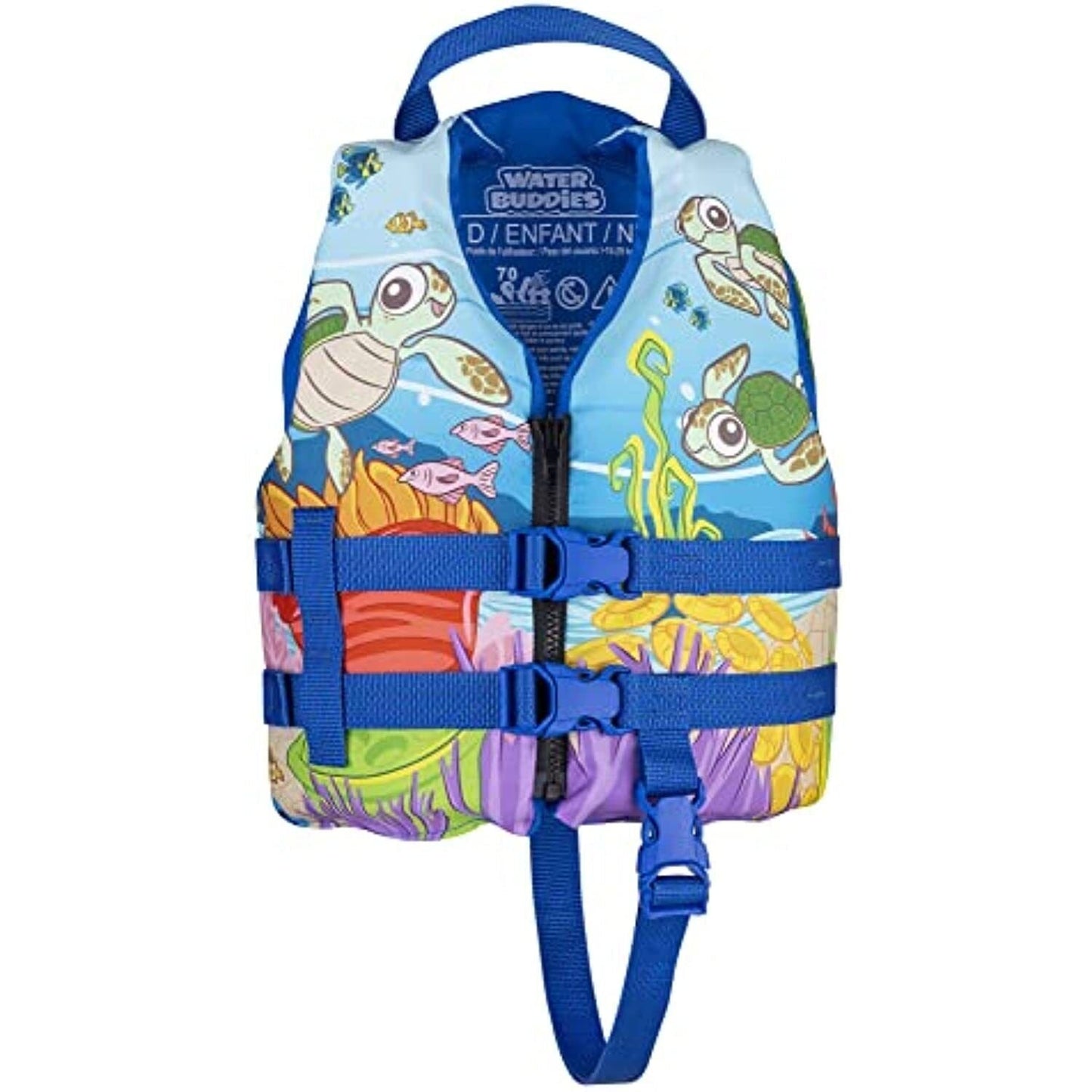 Full Throttle Water Buddies Vest - Child 30 - 50lbs - Turtle - The Online Fishing Store