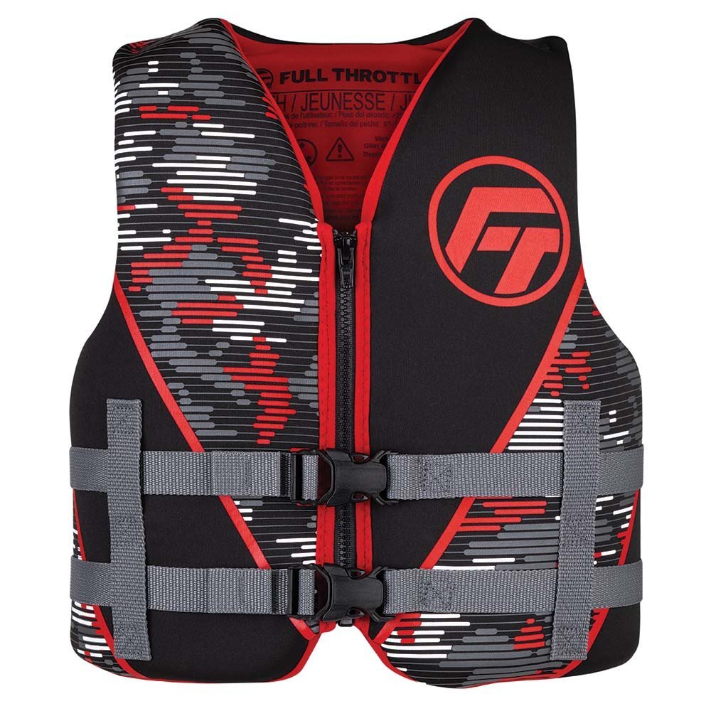 Full Throttle Youth Rapid - Dry Life Jacket - Red/Black - The Online Fishing Store