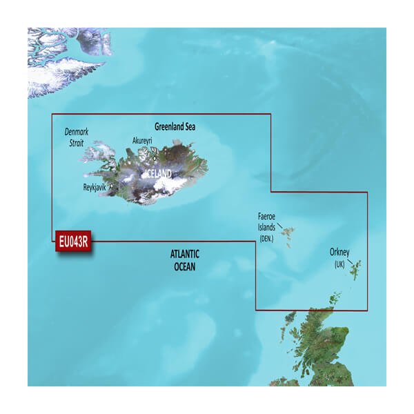Garmin BlueChart® g3 HD - HXEU043R - Iceland & Faeroe Islands - microSD™/SD™ - The Online Fishing Store