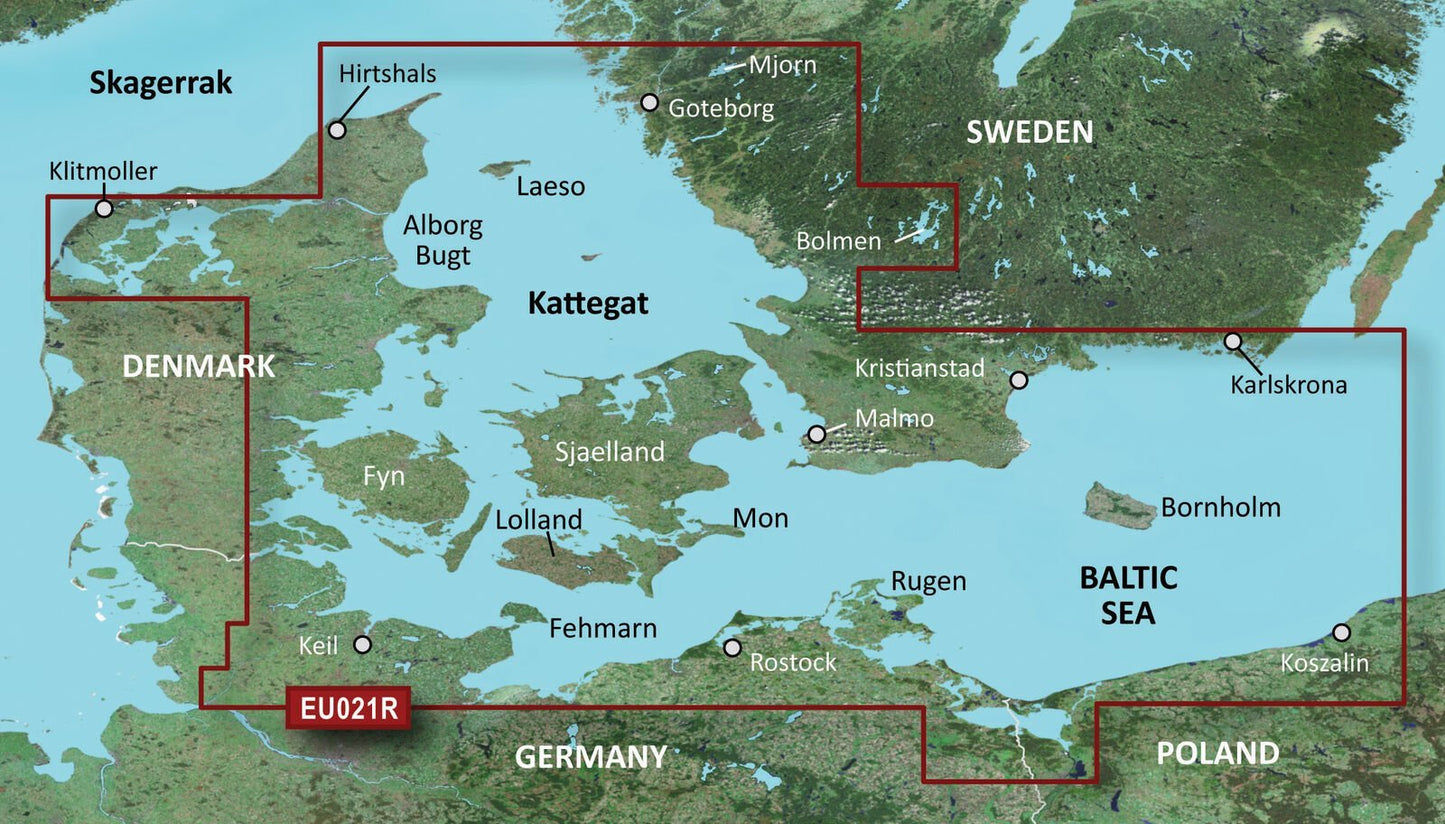 Garmin BlueChart® g3 Vision® HD Denmark East & Sweden Southeast - microSD™/SD™ - The Online Fishing Store