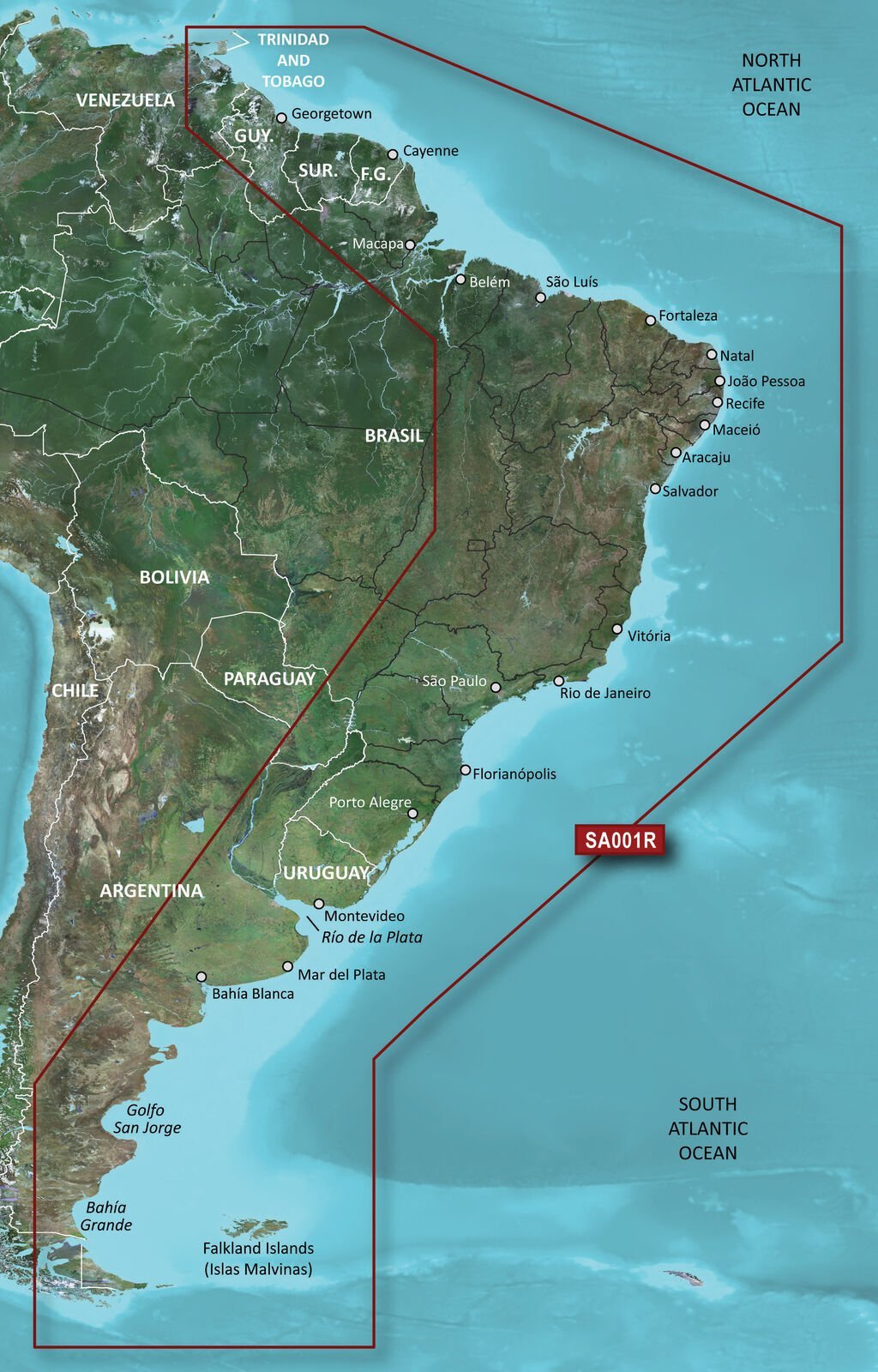 Garmin BlueChart® g3 Vision® HD - VSA001R - South America East Coast - microSD™/SD™ - The Online Fishing Store
