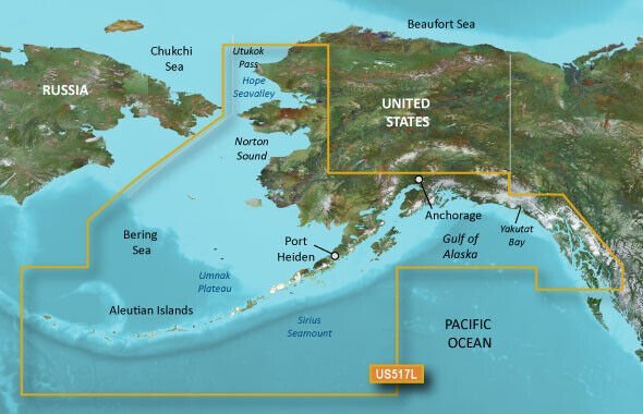 Garmin BlueChart® g3 Vision® HD - VUS517L - Alaska South - microSD™/SD™ - The Online Fishing Store