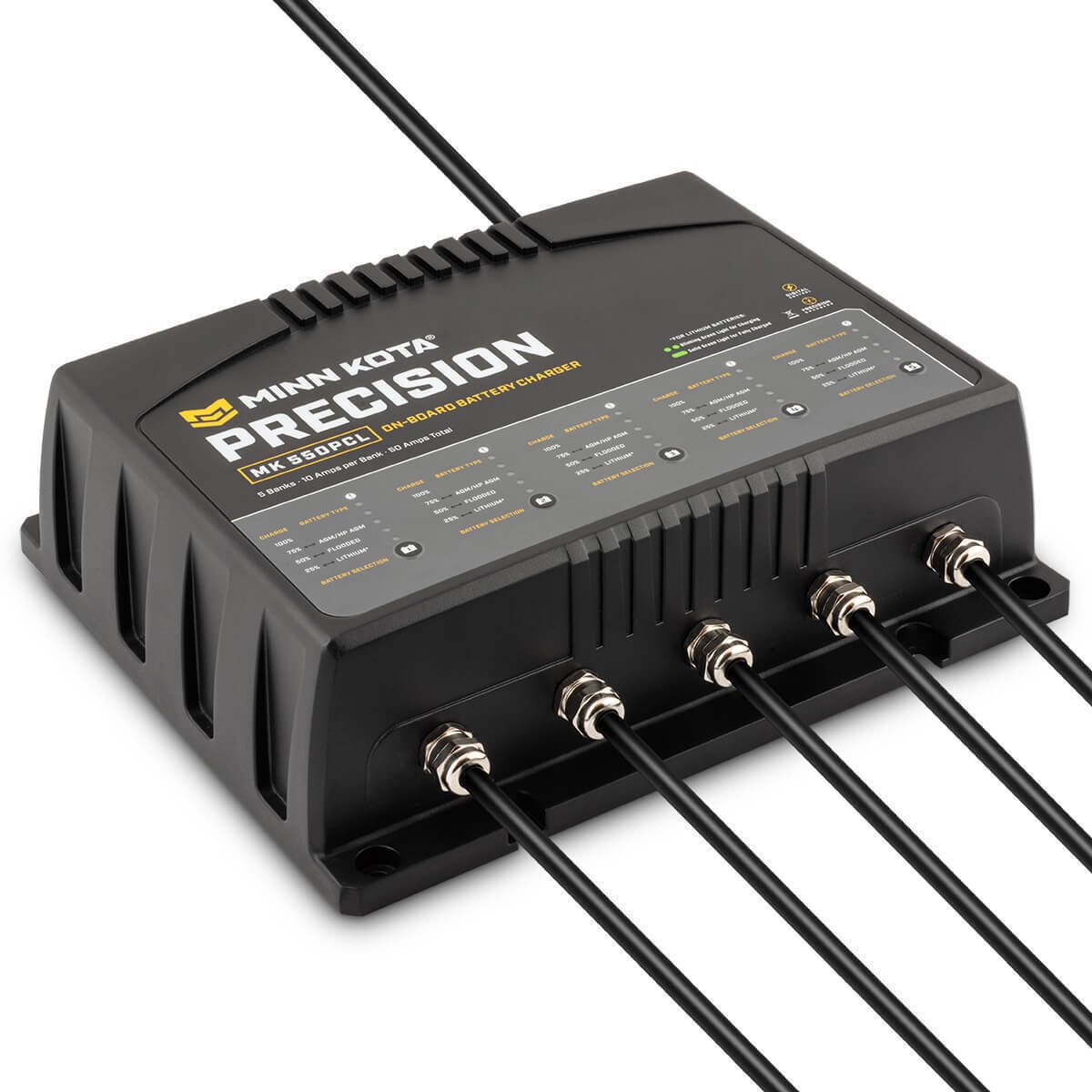 Minn Kota On-Board Precision Charger MK-550 PCL 5 Bank x 10 AMP LI Optimized