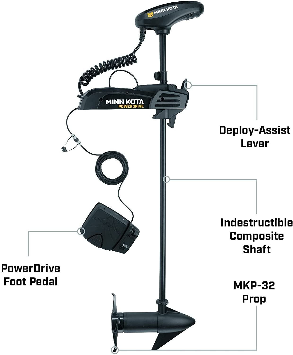 Pontoon Trolling Motor Minn Kota 70 lbs Thrust, 48" Shaft Freshwater...