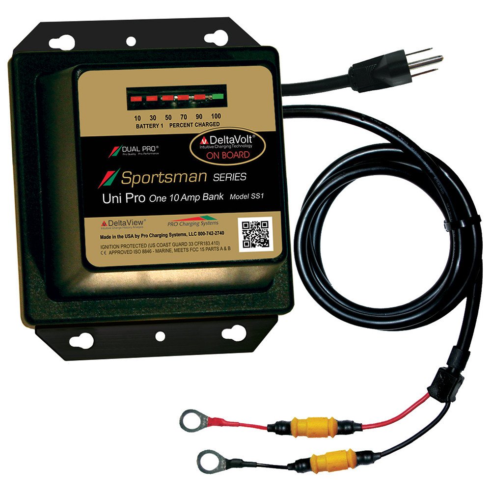 Dual Pro Sportsman Boat Battery Charger -10A -1 Bank - 12V
