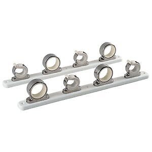 TACO Metals 4-Rod Stainless Steel/Delrin Fishing Rod Hanger Rack