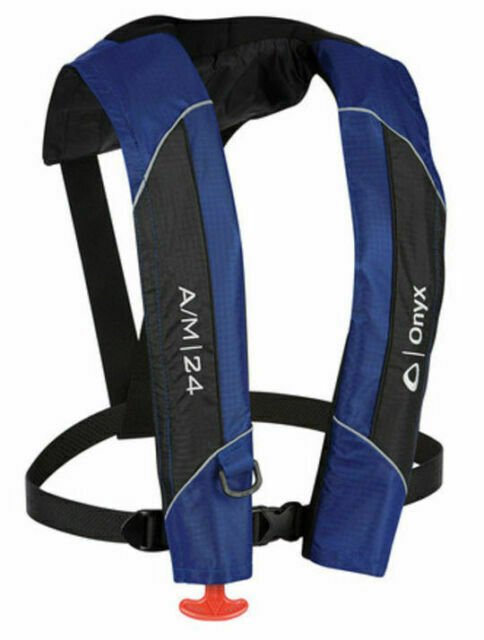 Onyx A/M-24 Automatic/Manual Inflatable PFD Life Jacket - Blue