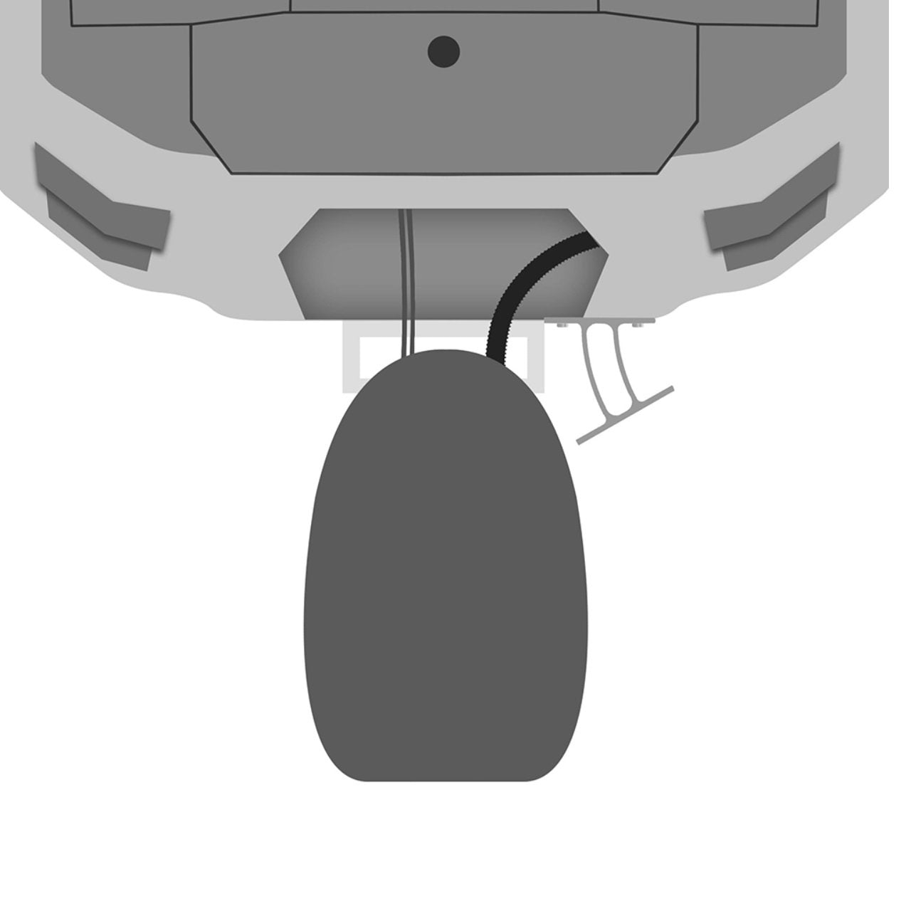 Minn Kota Direct Mount Raptor Angle Bracket - White