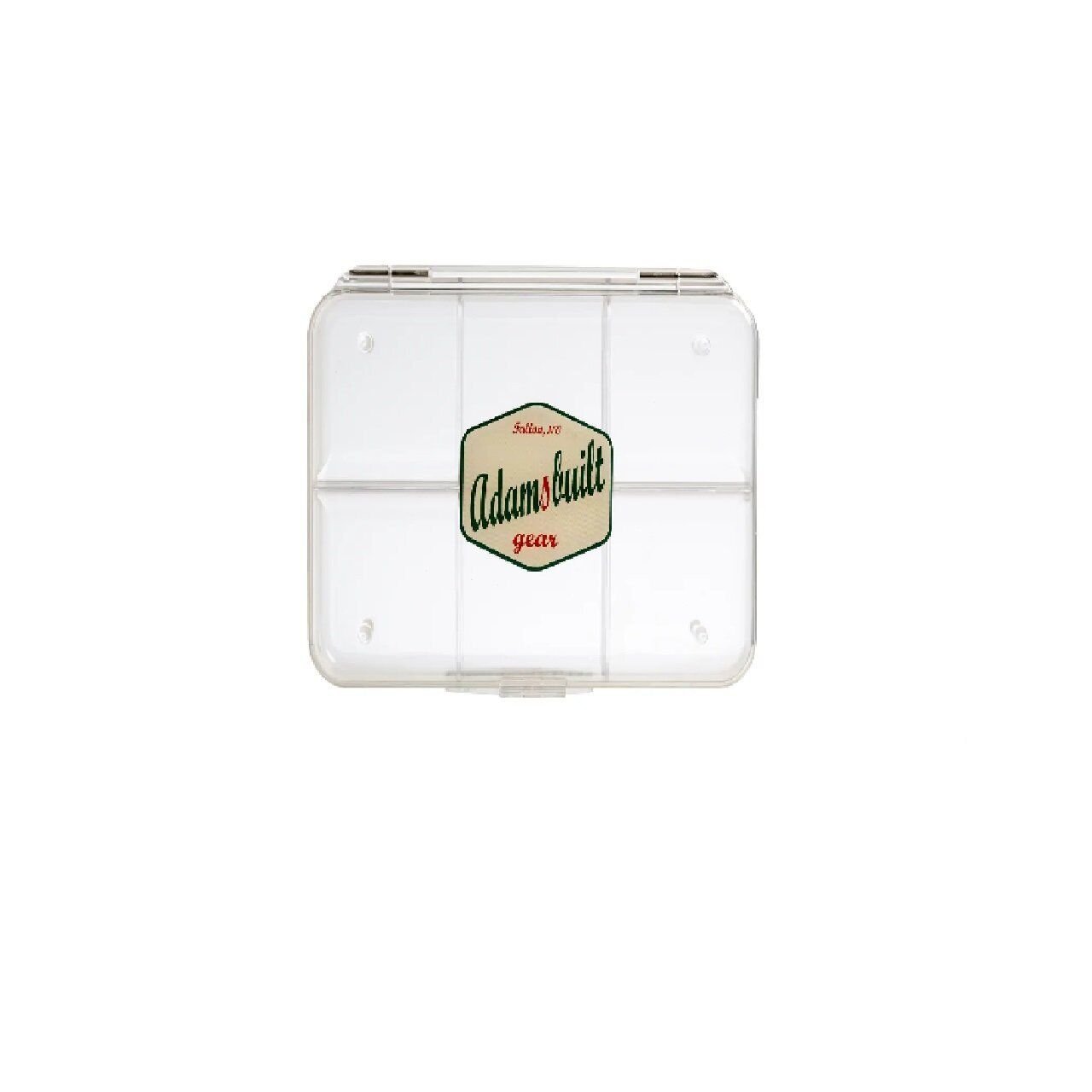 Adamsbuilt Fly Box, Ultra Clear 6 Compartments, Large