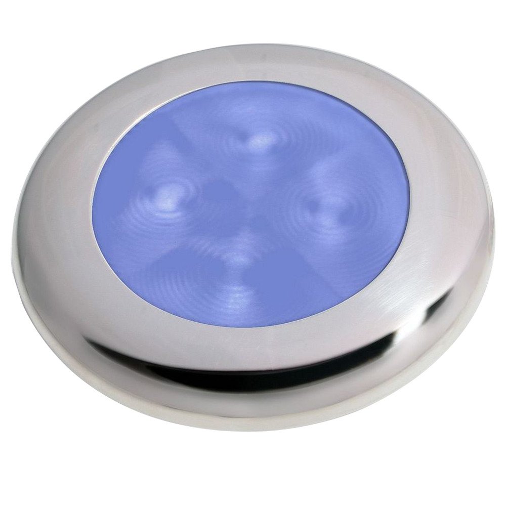 Hella Marine Stainless Steel Rim LED Courtesy Lamp - Blue