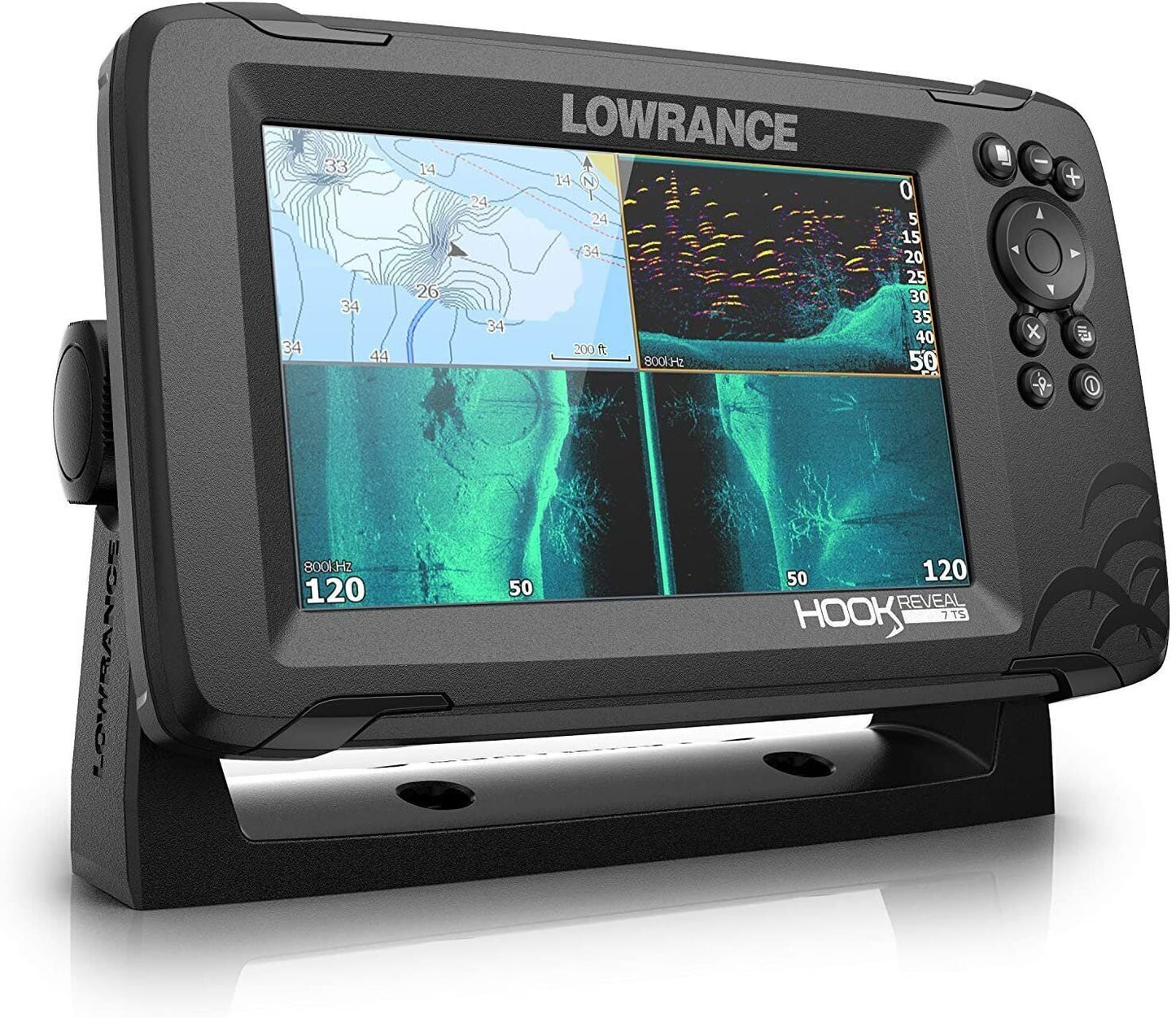Lowrance Hook Reveal 7 TripleShot - 7-inch Fish Finder with TripleShot...