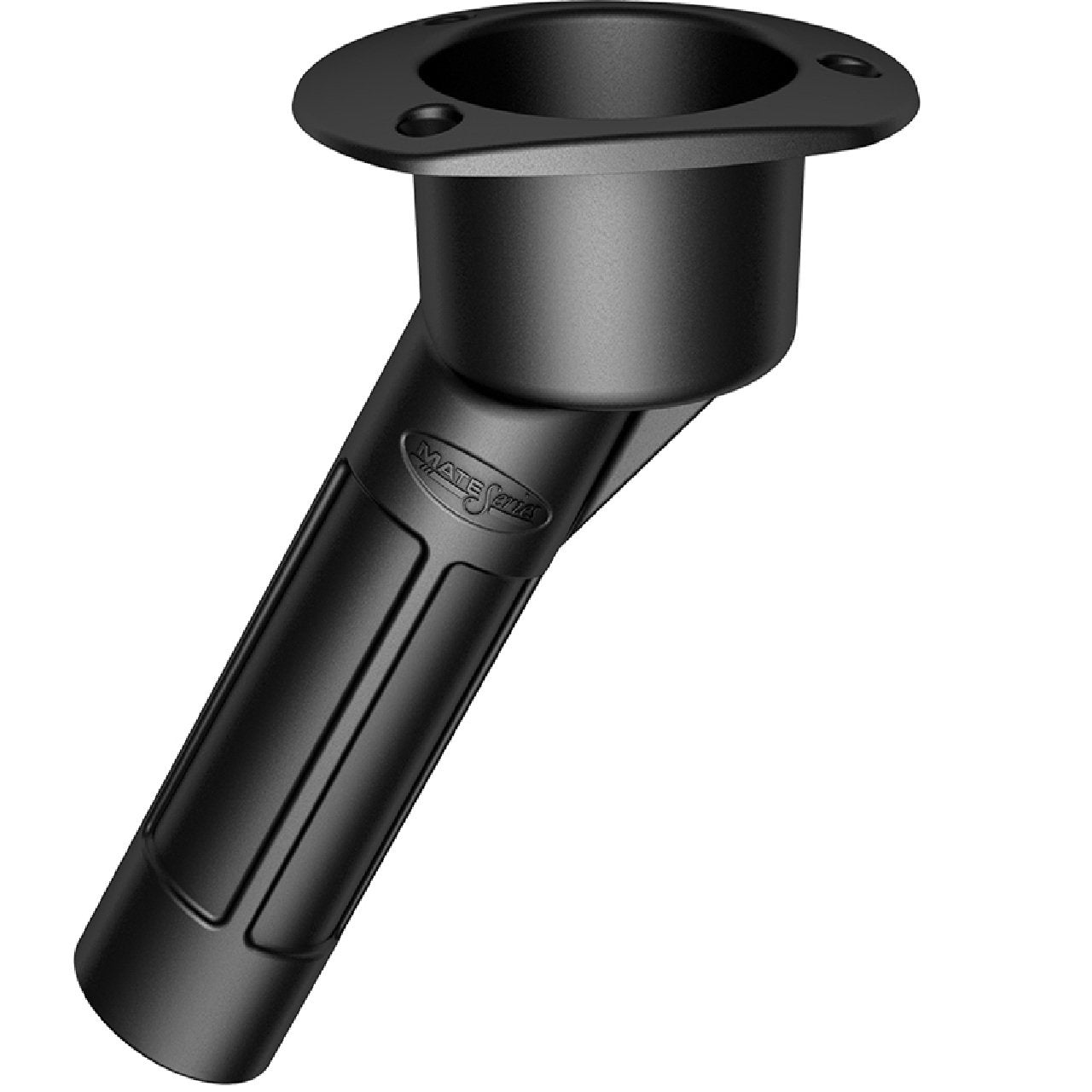 Mate Series Plastic Rod & Cup Holder 30 Degree Open w/Oval Top - Black
