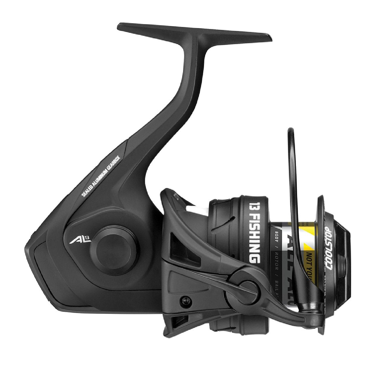 13 FISHING - AL13 Spinning Fishing Reel - 6.2:1 Ratio - 6.0 Size (Salt) - Black