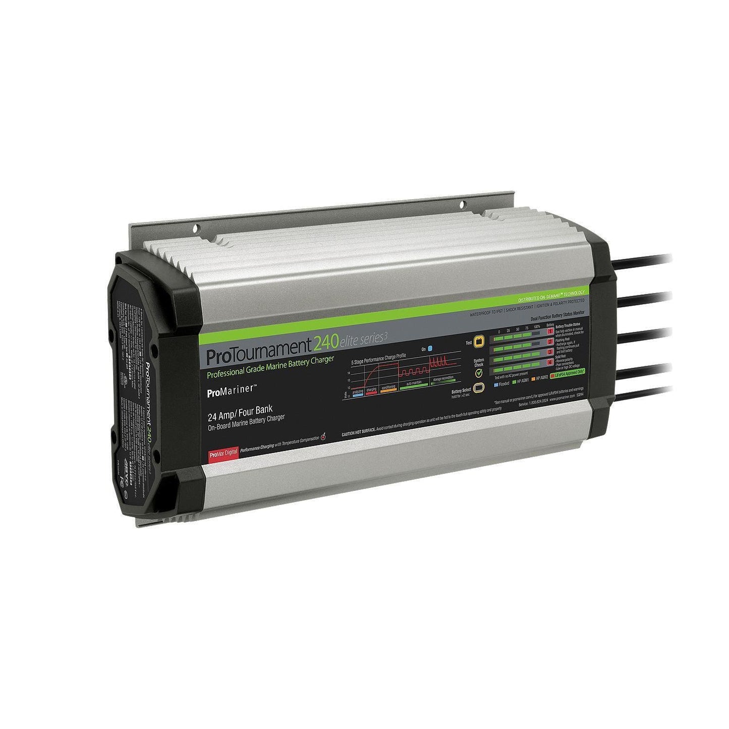 ProMariner ProTournament 240 Elite Series3 4-Bank On-Board Marine Battery Charger 53244