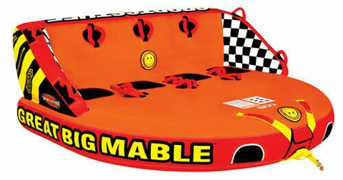 XL Towable Airhead Great Big Mable, 1-4 Rider Towable Tube for Boating