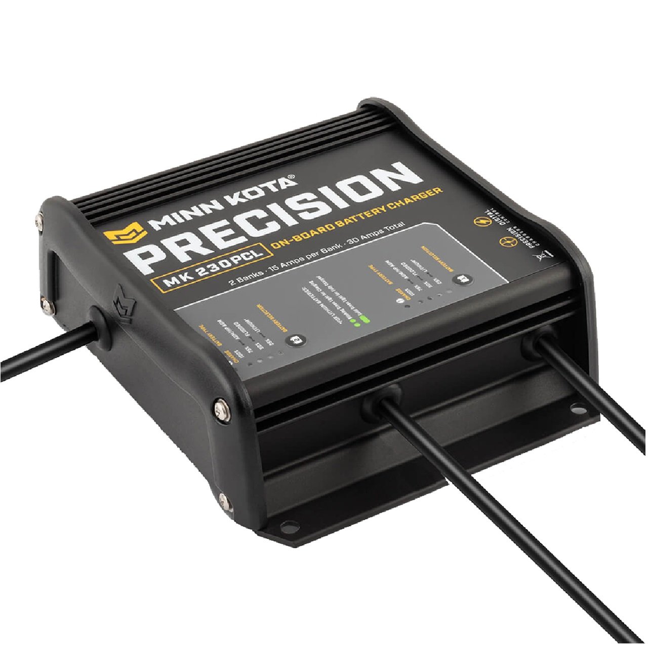 Minn Kota On-Board Precision Charger MK-230 PCL 2 Bank x 15 AMP LI Optimized Charger 1832302