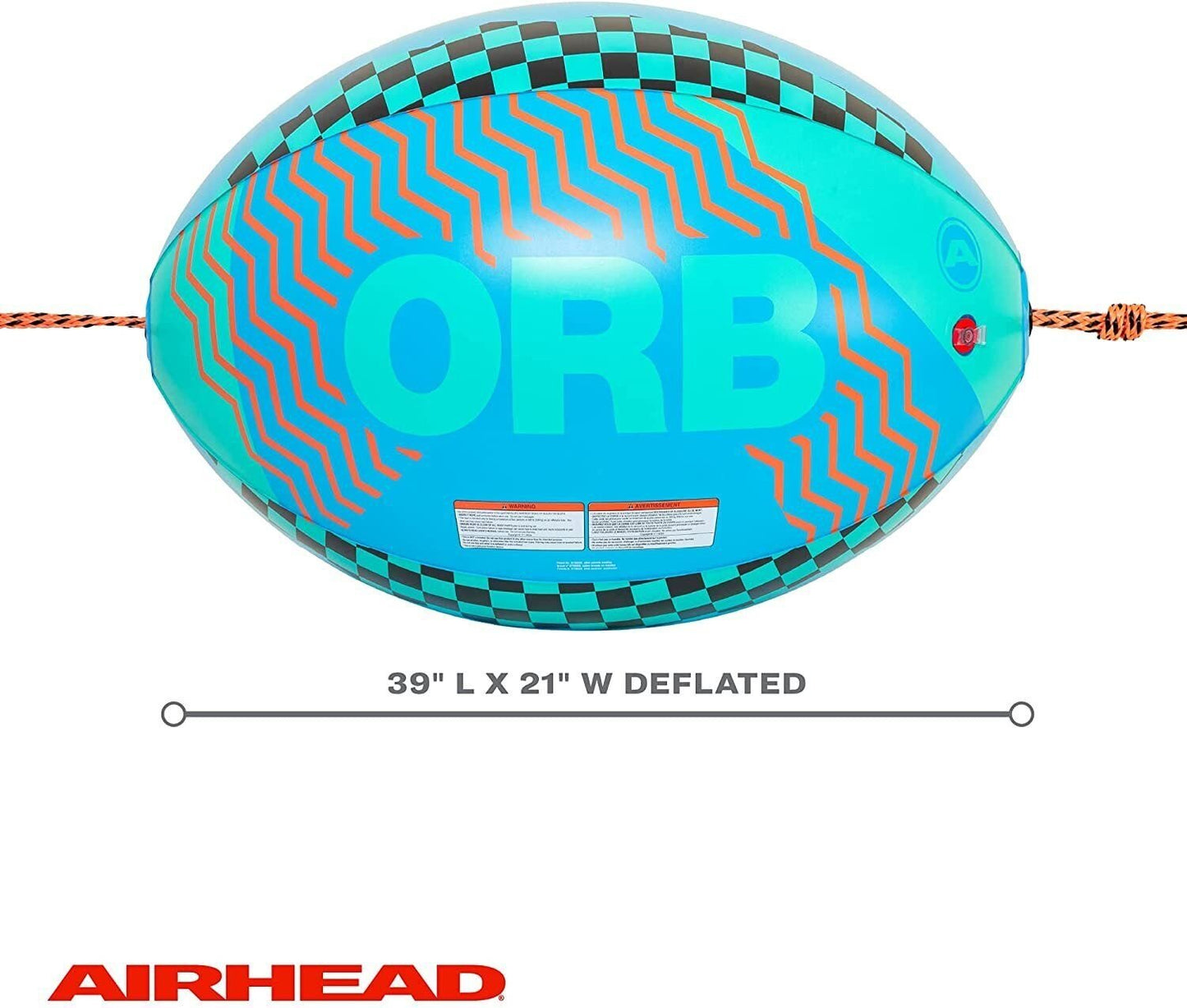AIRHEAD Orb, Towable Tube Rope Performance Ball, Blue