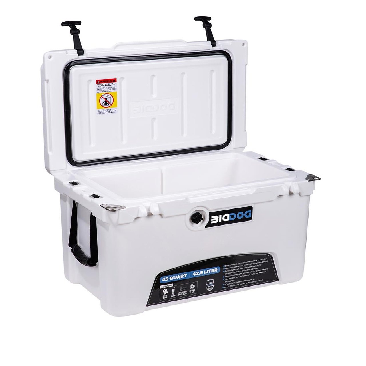 BigDog 45 Quart Hardside Cooler for Fishing/Camping/Off-road