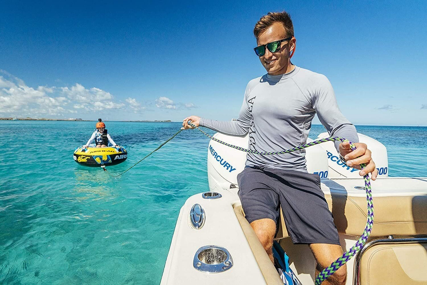 Rope Airhead 2 Section Tow Rope for 1-4 Rider Towable Tubes