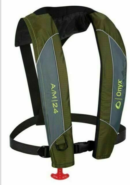 Onyx A/M-24 Automatic/Manual Inflatable PFD Life Jacket - Green