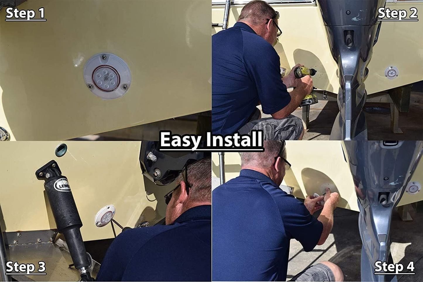 Underwater Boat Light Lumishore Smx11 White Surface Mount,