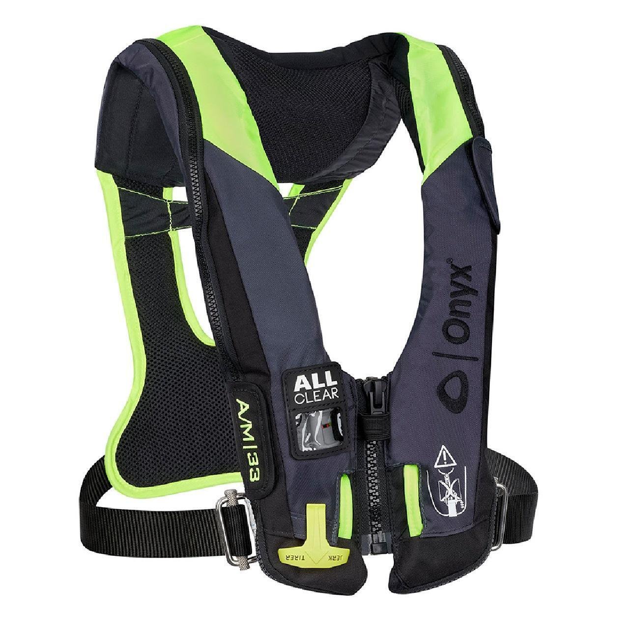 Onyx Impulse Life Vest PFD A/M-33 All Clear with Harness Auto/Manual
