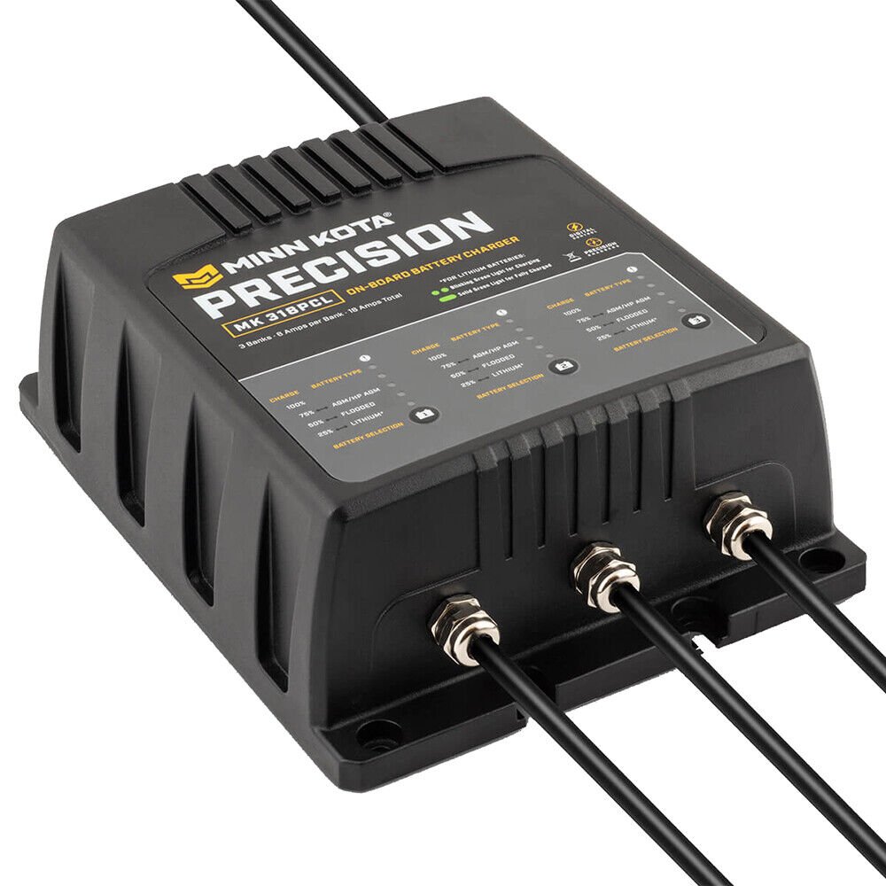 Minn Kota On-Board Precision Charger MK-318 PCL 3 Bank x 6 AMP LI Optimized