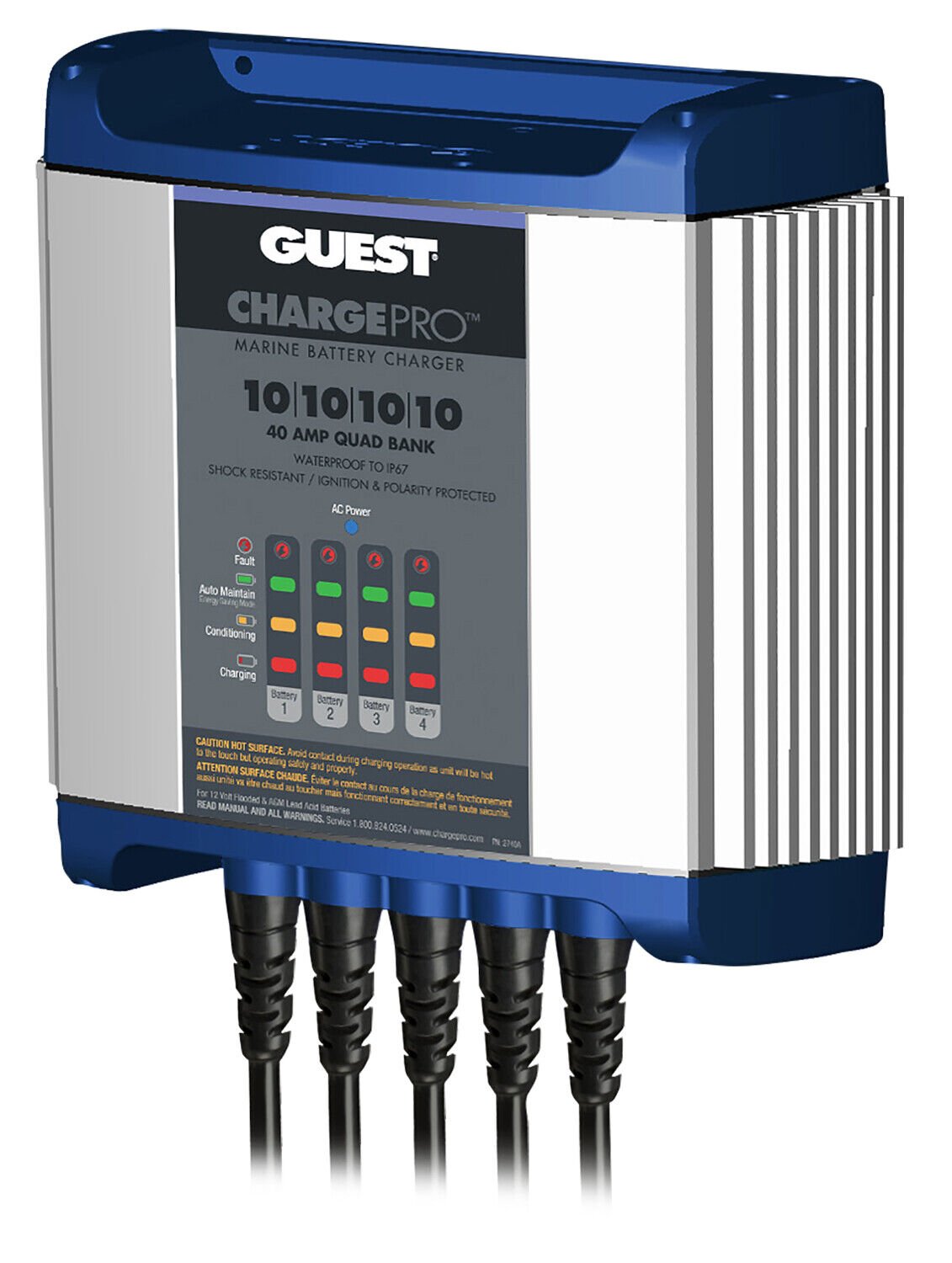Guest On-Board Battery Charger 40A / 12V - 4 Bank - 120V Input