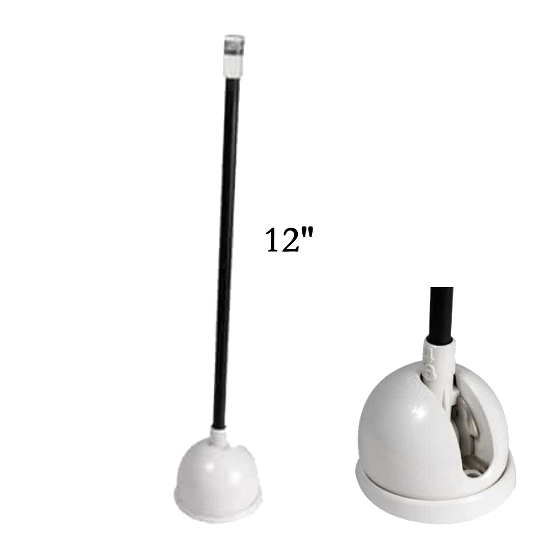 Lumitec Contour Anchor Light - 12" - Black Shaft White Base