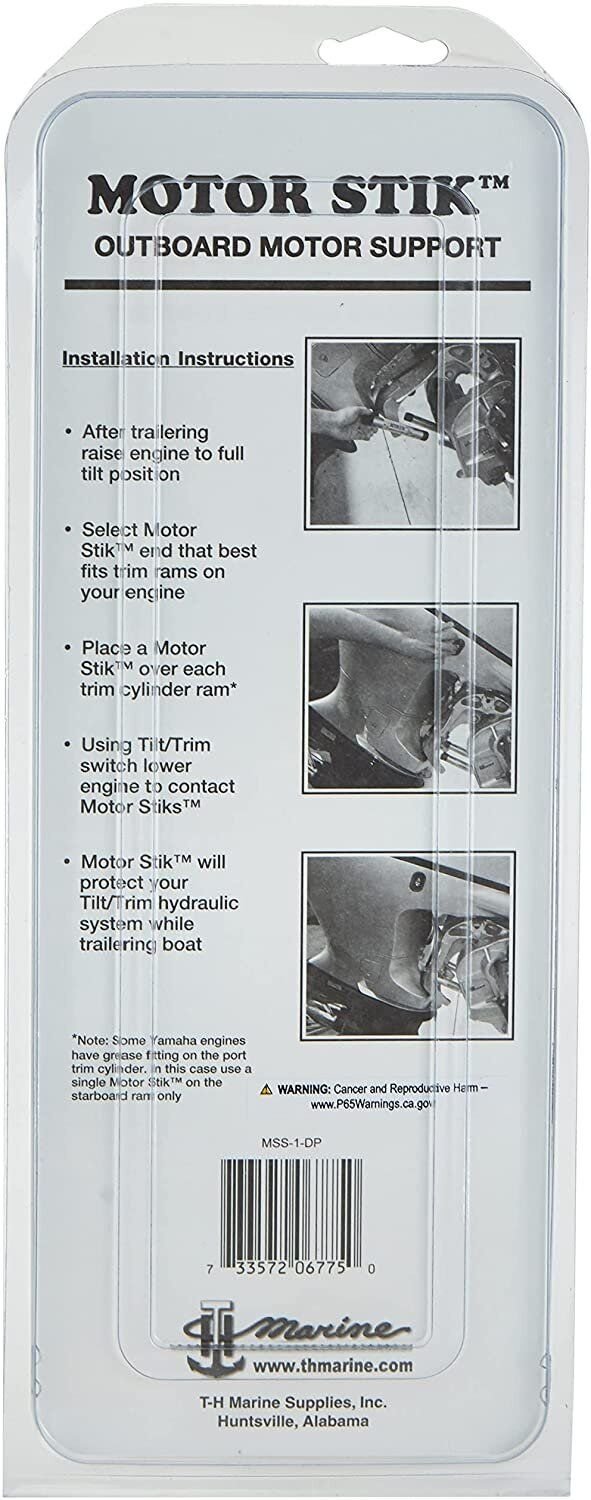 T-H Marine Motor Stik OutBoard Motor Support Stick - Pair (MSS-1-DP)