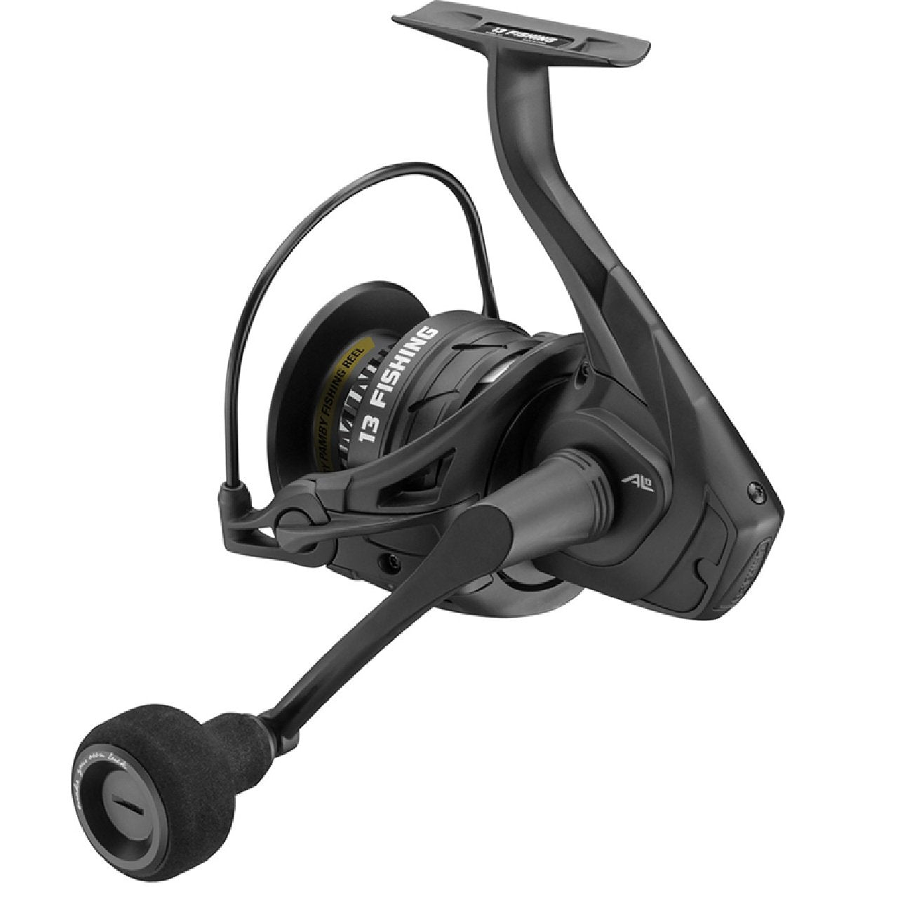 13 FISHING - AL13 Spinning Fishing Reel - 5.2:1 Power Ratio - 4.0 Size (Salt) Black