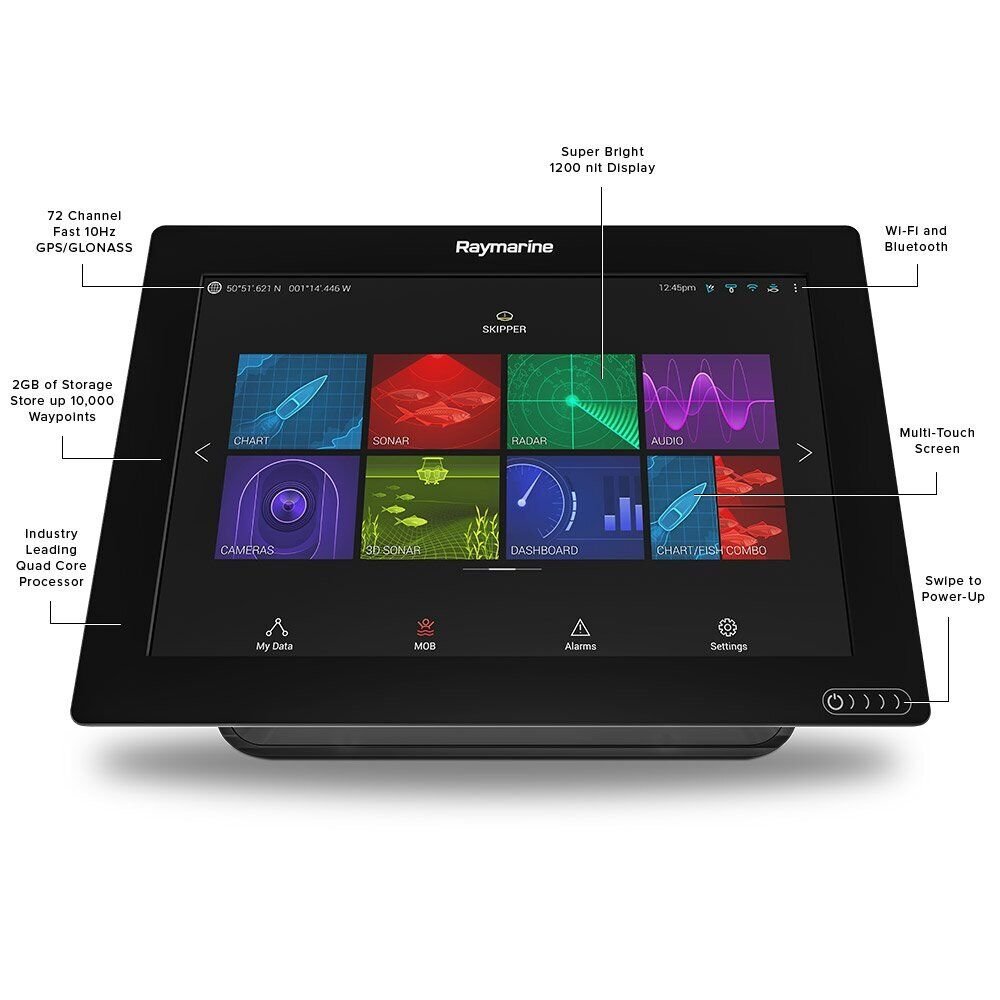 Raymarine Axiom™ 12 RV 12" MFD w/RealVision 3D™ Sonar & Navionics+ Chart - No