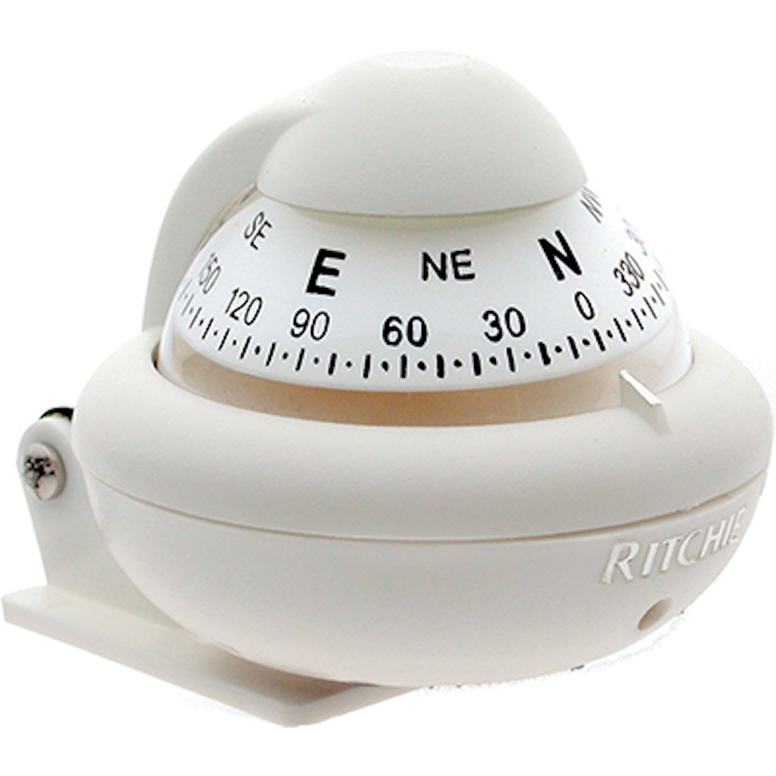 Ritchie X-10W-M RitchieSport Compass - Bracket Mount - White