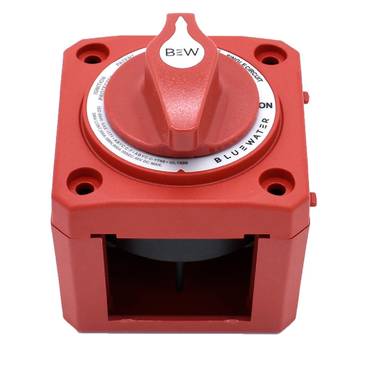 Bluewater On/Off Switch Battery Switch - Surface Mount - Red