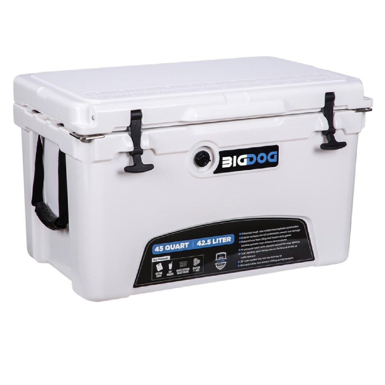 BigDog 45 Quart Hardside Cooler for Fishing/Camping/Off-road