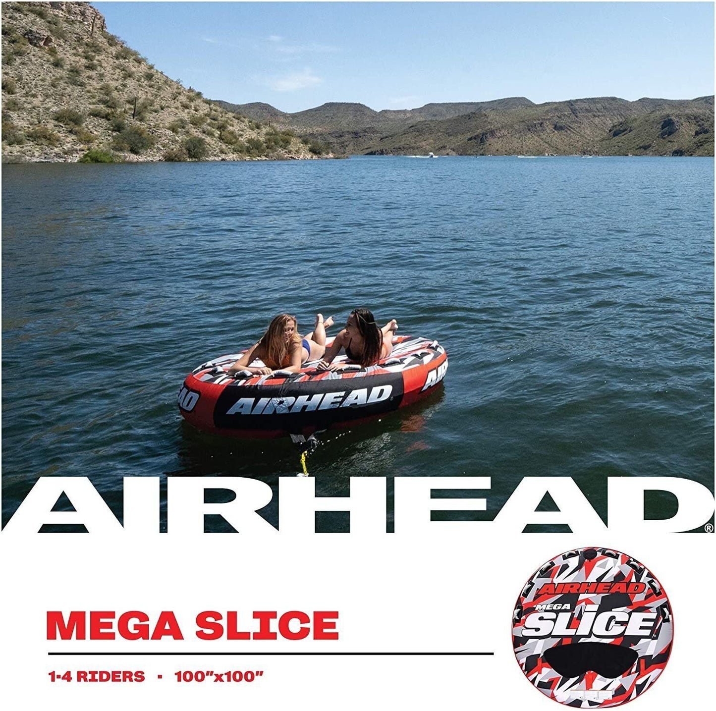 Towable AIRHEAD Mega Slice, Boating with 1-4 Rider