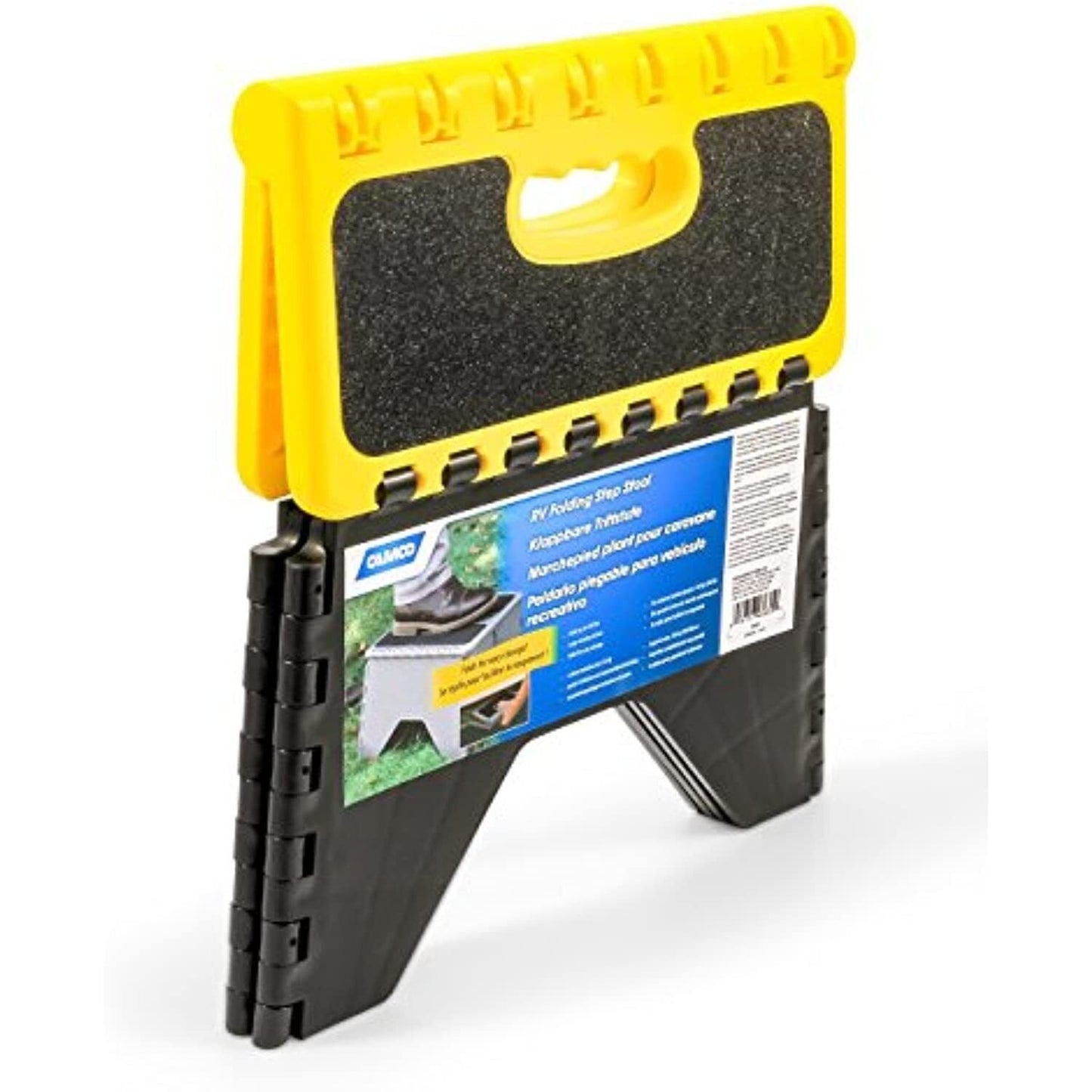 Camco 43637 Non Skid RV Folding Step Stool - Yellow/Black
