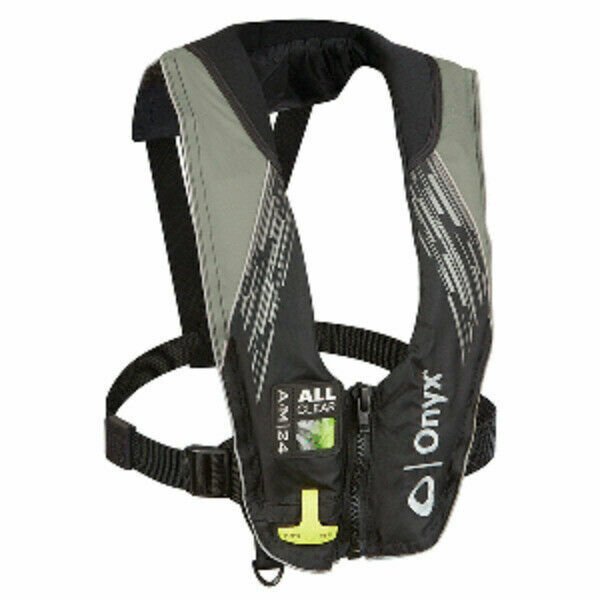 Life Vest Onyx A/M-24 Clear Auto/Manual Ipfd , Grey