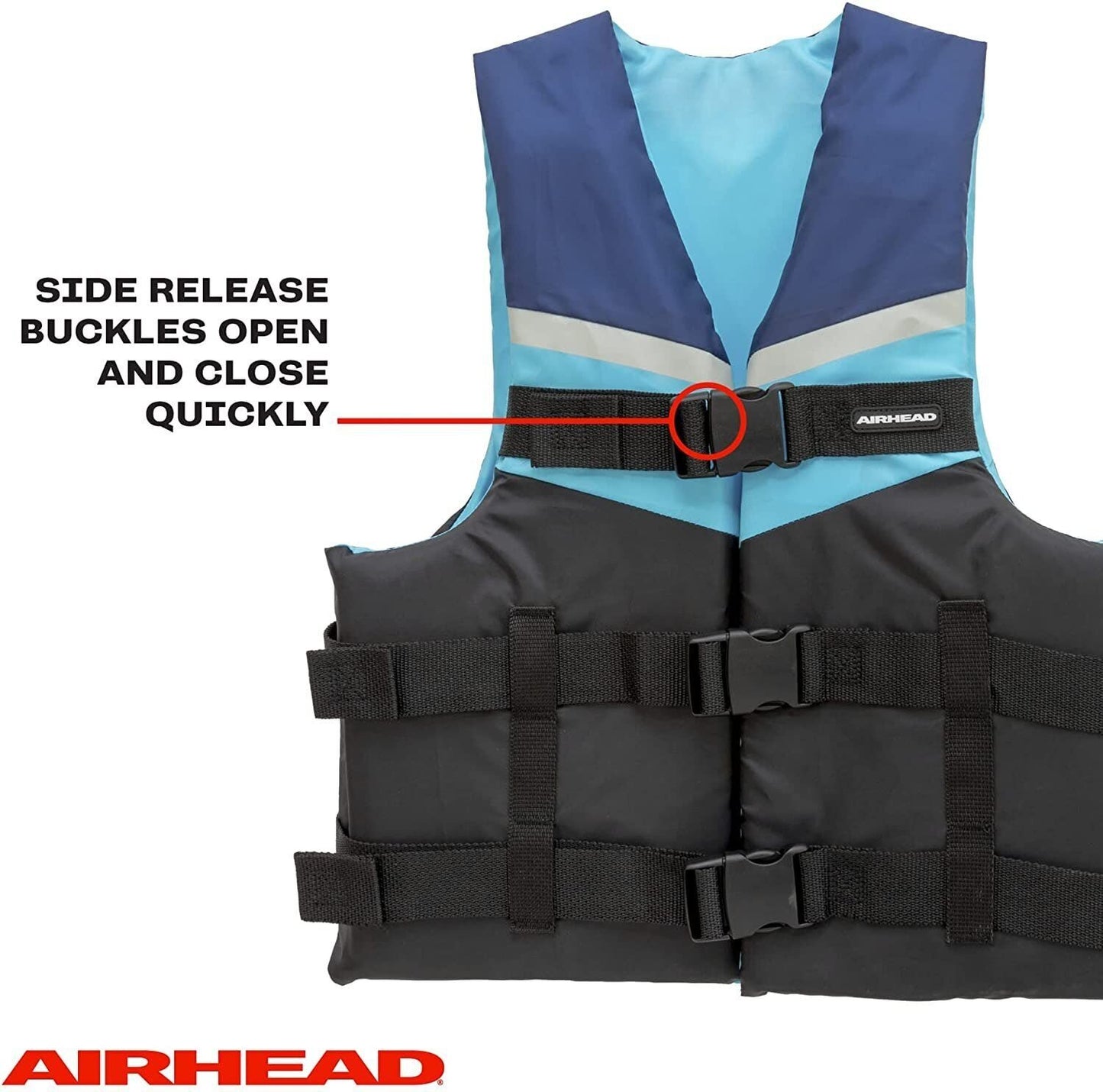 Life Vest Airhead Vibe Life Vest Closed Sided PFD Child, Youth and Adult