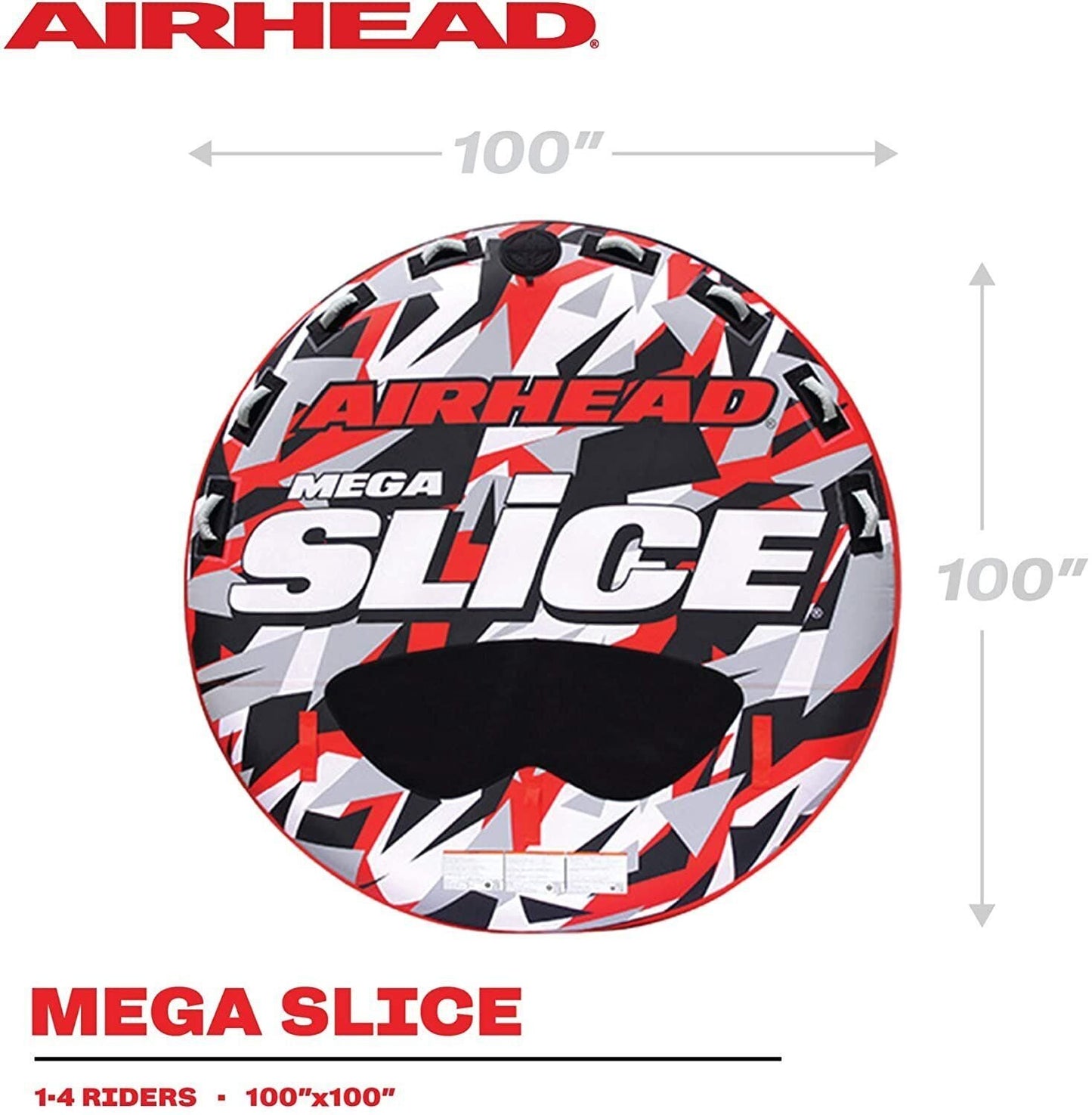 Towable AIRHEAD Mega Slice, Boating with 1-4 Rider