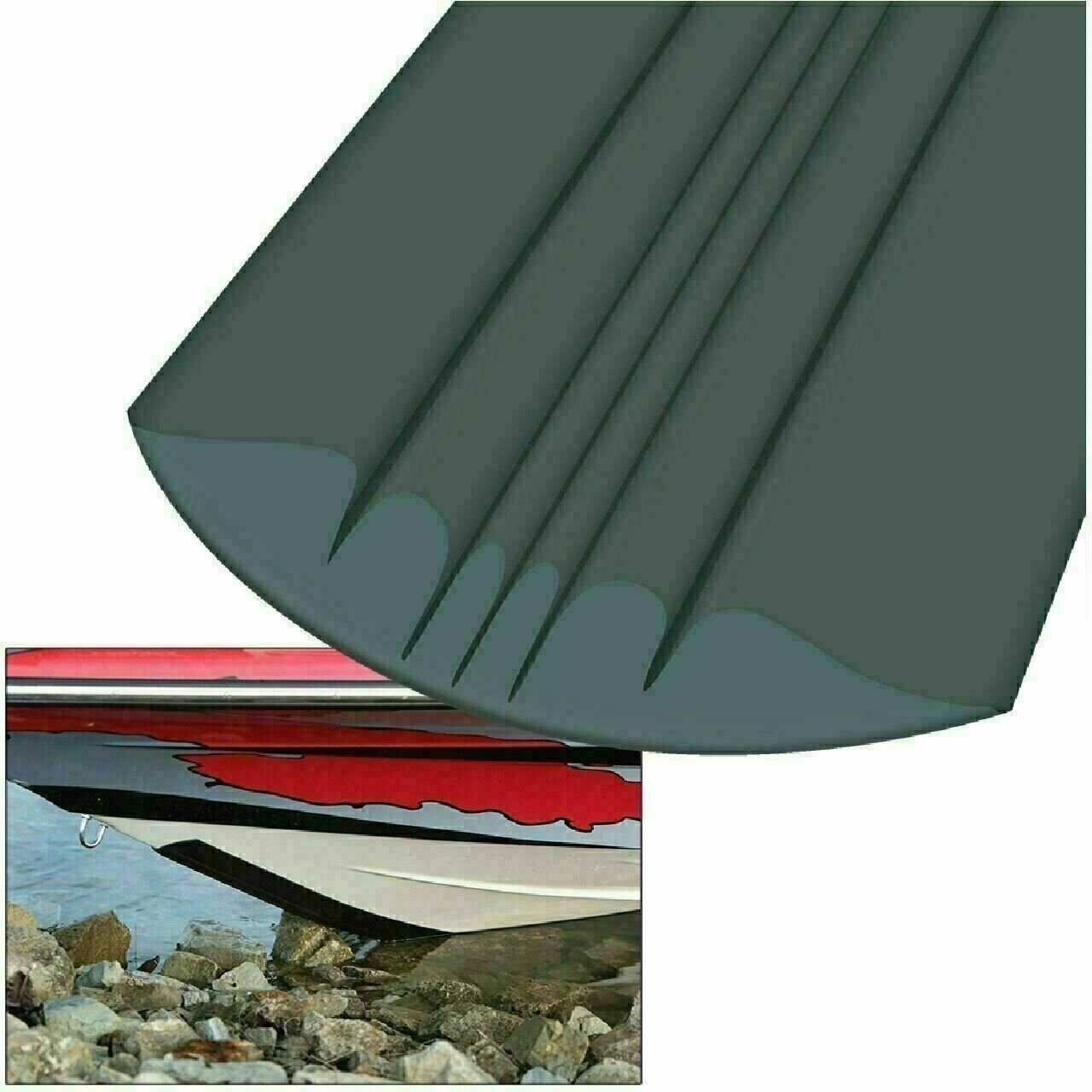 MegaWare KeelGuard 7' Charcoal | Boat Bottom Protector