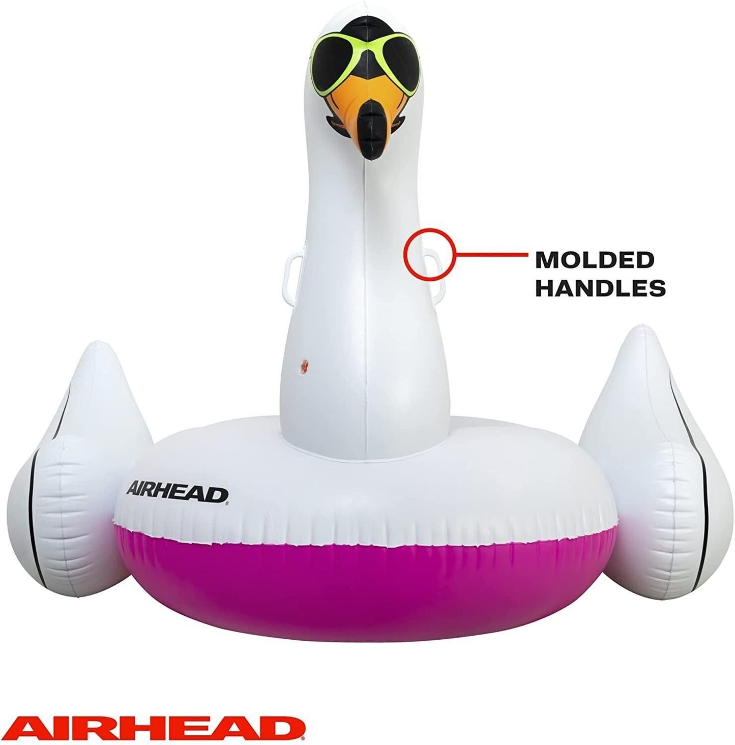Airhead Cool Swan Inflatable Ride ON Pool Float