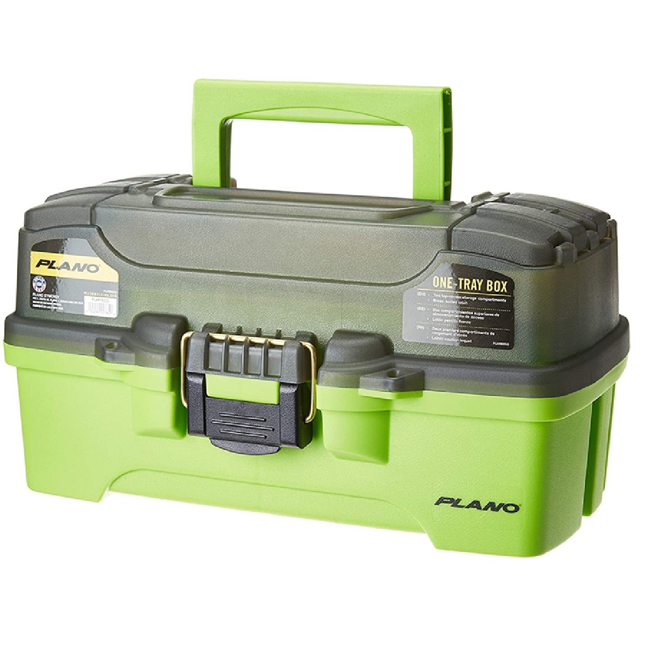 Plano 1-Tray Tackle Box w/Dual Top Access - Smoke & Bright Green