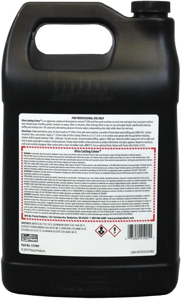 Presta Ultra Cutting Creme 1 gallon