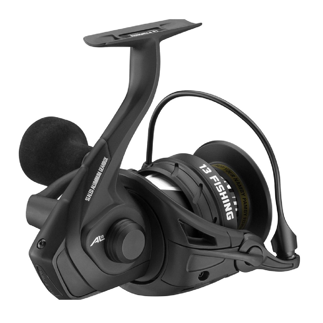 13 FISHING - AL13 Spinning Fishing Reel - 5.2:1 Power Ratio - 3.0 Size (Salt) Black